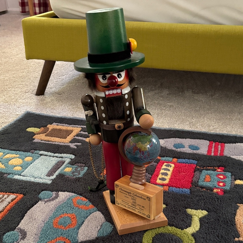 Green and Red Nutcracker Figurine